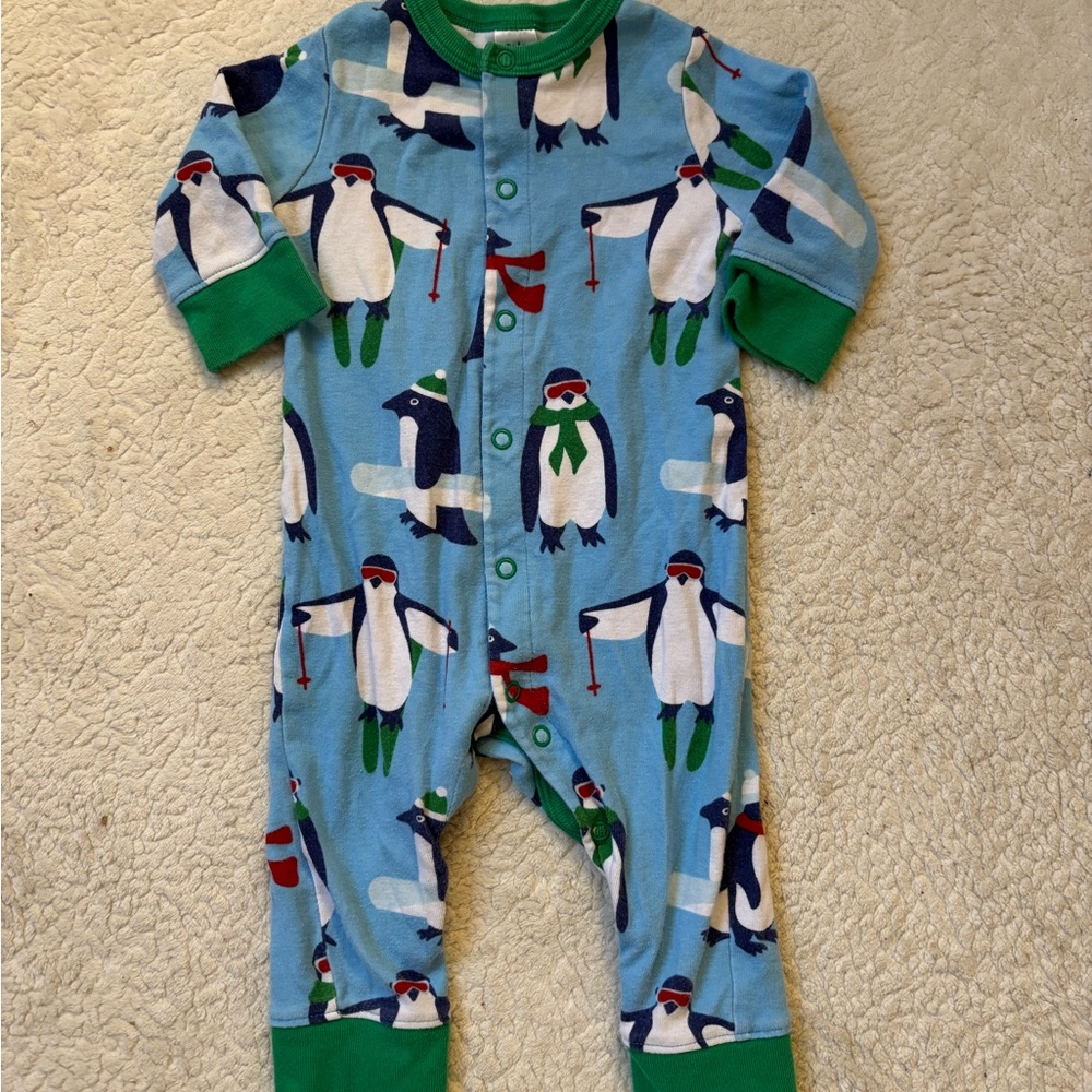 Baby Boden Winter Penguin Print
